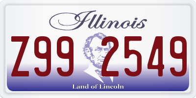 IL license plate Z992549