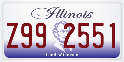 IL license plate Z992551