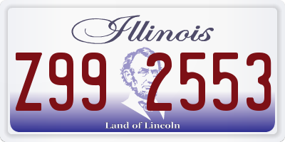 IL license plate Z992553