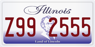 IL license plate Z992555