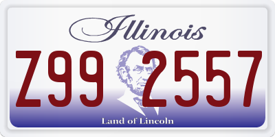 IL license plate Z992557