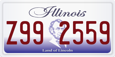 IL license plate Z992559