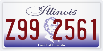 IL license plate Z992561