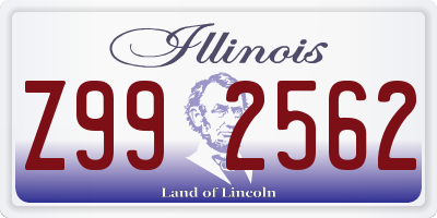 IL license plate Z992562