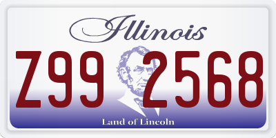 IL license plate Z992568