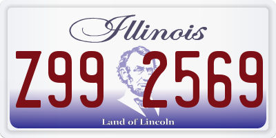 IL license plate Z992569