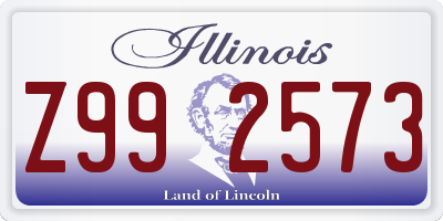 IL license plate Z992573