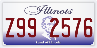 IL license plate Z992576