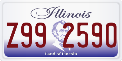 IL license plate Z992590
