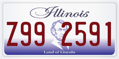 IL license plate Z992591