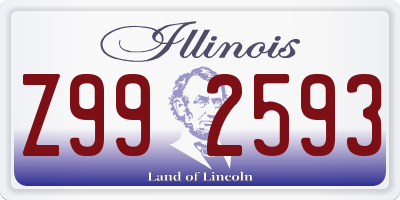 IL license plate Z992593