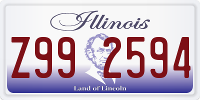 IL license plate Z992594