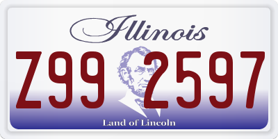 IL license plate Z992597