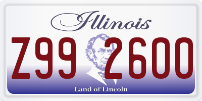 IL license plate Z992600