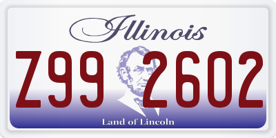 IL license plate Z992602