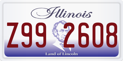 IL license plate Z992608