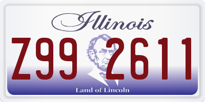 IL license plate Z992611