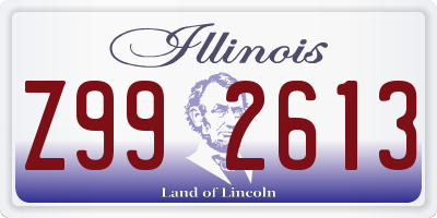 IL license plate Z992613