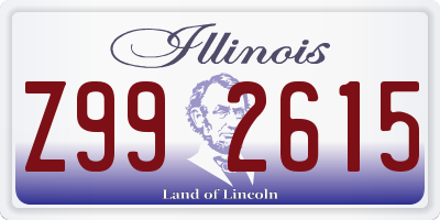 IL license plate Z992615