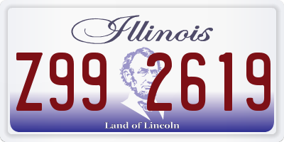 IL license plate Z992619