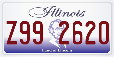 IL license plate Z992620