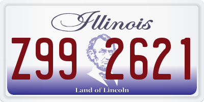 IL license plate Z992621