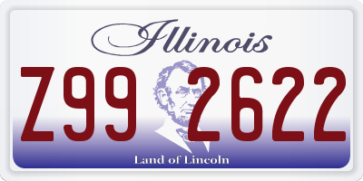 IL license plate Z992622