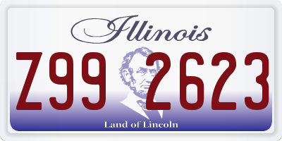 IL license plate Z992623