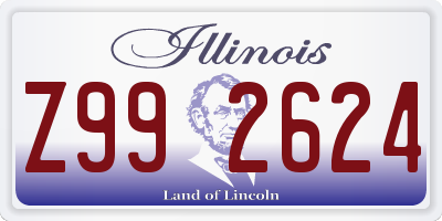 IL license plate Z992624