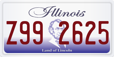 IL license plate Z992625