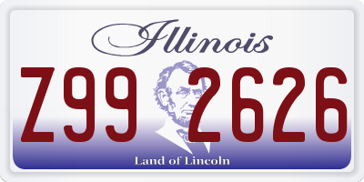 IL license plate Z992626