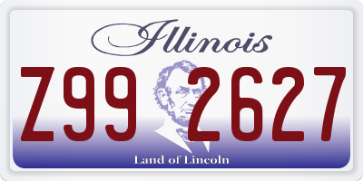 IL license plate Z992627