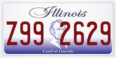 IL license plate Z992629