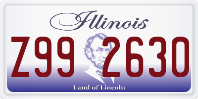 IL license plate Z992630