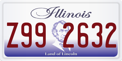 IL license plate Z992632