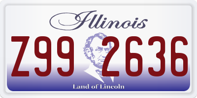 IL license plate Z992636