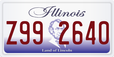 IL license plate Z992640