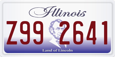 IL license plate Z992641