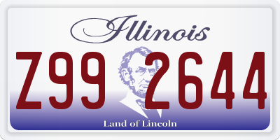 IL license plate Z992644