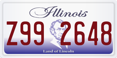 IL license plate Z992648