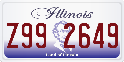 IL license plate Z992649