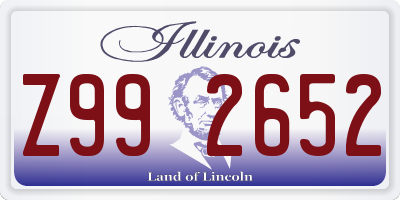 IL license plate Z992652