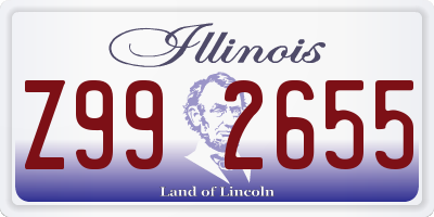 IL license plate Z992655