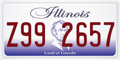IL license plate Z992657