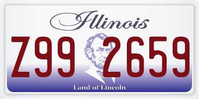 IL license plate Z992659