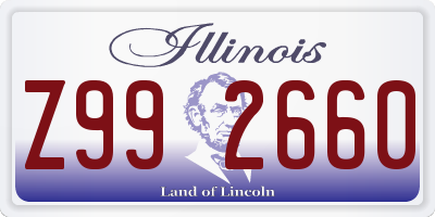 IL license plate Z992660