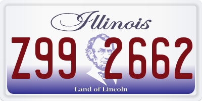 IL license plate Z992662