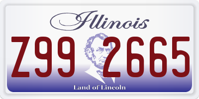 IL license plate Z992665