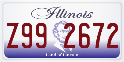 IL license plate Z992672