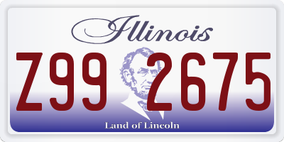 IL license plate Z992675